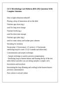 BIO 205&sol; BIO205&NewLine;Grand Canyon University -GCU Microbiology Lab Midterm &lpar;BIO-205&rpar; Questions With Complete Solutions