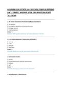 ARIZONA REAL ESTATE SALESPERSON EXAM QUESTIONS &NewLine;AND CORRECT ANSWER WITH EXPLANATION LATEST &NewLine;2025-2026