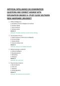 ARTIFICIAL INTELLIGENCE &lpar;AI&rpar; EXAMINATION &NewLine;QUESTIONS AND CORRECT ANSWER WITH &NewLine;EXPLANATION GRADED A&plus; STUDY GUIDE