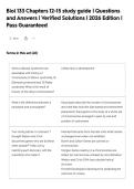 Biol 133 Chapters 12-15 study guide &vert; Questions&NewLine;and Answers &vert; Verified Solutions &vert; 2026 Edition &vert;&NewLine;Pass Guaranteed
