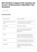 BIOL 1134 EXAM 3 chapters 26-32 &vert; Questions and&NewLine;Answers &vert; Verified Solutions &vert; 2026 Edition &vert; Pass&NewLine;Guaranteed