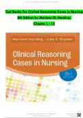 Test Bank For Clinical Reasoning Cases in Nursing 8th Edition by Test Banks Mariann M&period; Harding&semi;