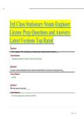 3rd Class Stationary Steam Engineer License Prep Questions and Answers Latest Versions Top Rated
