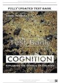 Test Bank for Cognition&colon; Exploring the Science of the Mind&comma; 7th Edition by Daniel Reisberg