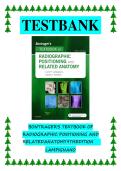 Test Bank for Bontrager&rsquo;s Textbook of Radiographic Positioning and Related Anatomy 9th Edition by Lampignano A&plus;