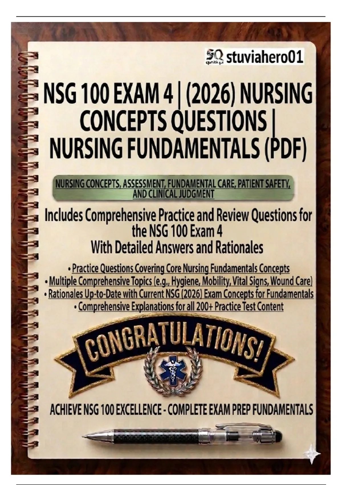 NSG 100 Exam 4 2026: Nursing Fundamentals Final Review with Practice ...