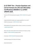G-22 FDNY Test &ndash; Practice Questions and &NewLine;Correct Answers for LPG and CNG Safety &NewLine;Certification&vert;&vert; GRADED A&plus;&vert;&vert; LATEST &NewLine;UPDATE 2026