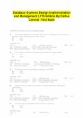 Test Bank For Database Systems Design Implementation and Management 12th Edition By Carlos Coronel