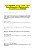 C202 Managing Human Capital Exam- Study Suggestions Questions with Correct Answers 2026-2027&NewLine;