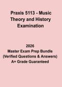 Praxis 5113 Music Theory and History Examination &ndash; Complete Study Guide&comma; Practice Questions & Exam Review PDF