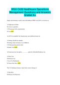 WGU C425 Healthcare Systems and Quality Outcomes Questions and Answers 2025&ndash;2026 &vert; Complete OA Exam Prep &vert; Healthcare Delivery&comma; Quality Improvement & Policy Study Guide &vert; A&plus; Verified