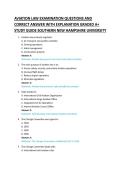 AVIATION LAW EXAMINATION QUESTIONS AND &NewLine;CORRECT ANSWER WITH EXPLANATION GRADED A&plus; &NewLine;STUDY GUIDE 