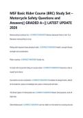 MSF Basic Rider Course &lpar;BRC&rpar; Study Set &ndash; &NewLine;Motorcycle Safety Questions and &NewLine;Answers&vert;&vert; GRADED A&plus;&vert;&vert; LATEST UPDATE &NewLine;2026