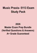 Music Praxis 5113 Exam Study Pack &ndash; Complete Study Guide&comma; Practice Questions & Exam Review PDF