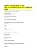 ENVSE 450 MIDTERM 2-QUIZ QUESTIONS WITH VERIFIED ANSWERS 2026&period;