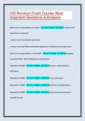 CDI Revision Crash Course&colon; Most Important Questions & Answers