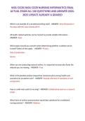 WGU D220 Nursing Informatics Final Exam Questions and Answers 2025&ndash;2026 &vert; Complete Objective Assessment &lpar;OA&rpar; Study Guide &vert; EHR&comma; HIPAA&comma; Telehealth & Informatics Review &vert; A&plus; Verified