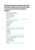 AVIATION METEOROLOGY EXAMINATION QUESTIONS &NewLine;AND CORRECT ANSWER WITH EXPLANATION GRADED &NewLine;A&plus; STUDY GUIDE 