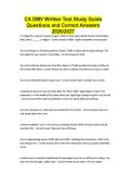 2026 California DMV Permit Complete Test Bundle with Verified Solutions