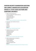 AVIATION SECURITY EXAMINATION QUESTIONS &NewLine;AND CORRECT ANSWER WITH EXPLANATION &NewLine;GRADED A&plus; STUDY GUIDE
