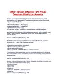 NURS 142 Exam 2 Modules 7&10 NCLEX Questions With Correct Answers
