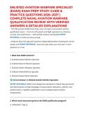 ENLISTED AVIATION WARFARE SPECIALIST &lpar;EAWS&rpar; EXAM PREP STUDY GUIDE & PRACTICE QUESTIONS 2026&ndash;2027 &vert; COMPLETE NAVAL AVIATION WARFARE QUALIFICATION REVIEW WITH VERIFIED ANSWERS & DETAILED EXPLANATIONS