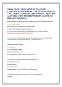 NR 606 EXAM &sol; NR606 MIDTERM EXAM 2026 &NewLine;COMPLETE EXAM WITH ACTUAL EXAM QUESTIONS &NewLine;AND CORRECT ANSWERS &lpar;100&percnt; CORRECT VERIFIED &NewLine;ANSWERS&rpar; A NEW UPDATED VERSION LATEST 2026 &NewLine;&vert;ALREADY GRADED A&plus; 