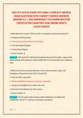 IAED ETC ACTUAL EXAM TEST BANK &vert; COMPLETE 300 REAL &NewLine;EXAM QUESTIONS WITH CORRECT VERIFIED ANSWERS &NewLine;&lpar;GRADED A&plus;&rpar; &vert; IAED EMERGENCY TELECOMMUNICATOR &NewLine;CERTIFICATION EXAM PREP 2026 &lpar;BRAND NEW&excl;&excl;&rpar;  &NewLine;LATEST UPDATE
