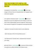 WGU D115 PATHO-UNIT 6 RENAL AND &NewLine;UROLOGIC SYSTEMS EXAM QUESTIONS &NewLine;SOLVED  
