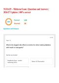 NUR 635 &ndash; Midterm Exam &vert; Questions and Answers &vert; 2026&sol;27 Updates &vert; 100&percnt; correct