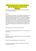 CSLB Concrete C8 License Practice Test &num;1 Questions and Correct Answers