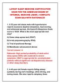 2026-2027 LATEST SLEEP MEDICINE CERTIFICATION&NewLine;EXAM FOR THE AMERICAN BOARD OF&NewLine;INTERNAL MEDICINE &lpar;ABIM&rpar; &vert; COMPLETE&NewLine;EXAM Q&A WITH RATIONALES
