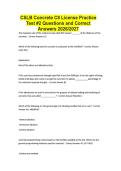 CSLB Concrete C8 License Practice Test &num;2 Questions and Correct Answers 2026&sol;2027