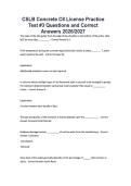 CSLB Concrete C8 License Practice Test &num;3 Questions and Correct Answers 2026&sol;2027