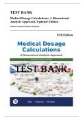 Test Bank &mdash; Medical Dosage Calculations&colon; A Dimensional Analysis Approach&comma; Updated Edition&comma; 11th Edition &lpar;Giangrasso & Shrimpton&comma; 2021&rpar; &vert; All Chapters 1-12 Covered