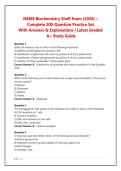 NBME Biochemistry Shelf Exam &lpar;2026&rpar; &ndash; &NewLine;Complete 200-Question Practice Set  &NewLine;With Answers & Explanations &vert; Latest Graded &NewLine; A&plus; Study Guide