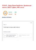 NUR 635 &ndash; Master Pharm Final Review &vert; Questions and Answers &vert; 2026&sol;27 Updates &vert; 100&percnt; correct
