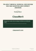 PN ADULT MEDICAL SURGICAL 2025 EDITION&NewLine;With NGN QUESTION AND CORRECT&NewLine;ANSWERS&NewLine;