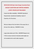BICSI DCDC-002 Data Center Design Consultant Exam &NewLine;2026&sol;2027 QUESTIONS AND VERIFIED ANSWERS &NewLine;LATEST UPDATE&sol;JUST RELEASED&excl;&excl;