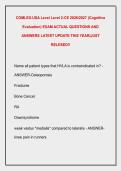COMLEX-USA Level Level 2-CE 2026&sol;2027 &lpar;Cognitive &NewLine;Evaluation&rpar; EXAM ACTUAL QUESTIONS AND &NewLine;ANSWERS LATEST UPDATE THIS YEAR&vert;JUST &NewLine;RELESED&excl;&excl; 