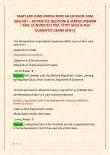 MARYLAND HOME IMPROVEMENT SALESPERSON EXAM &NewLine;2026&sol;2027 &ndash; 300 PRACTICE QUESTIONS & VERIFIED ANSWERS &NewLine;&vert; MHIC LICENSING TEST PREP&comma; STUDY GUIDE & PASS &NewLine;GUARANTEE &lpar;BRAND NEW&excl;&excl;&rpar;
