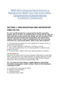 NRNP 6552 Advanced Nurse Practice in Reproductive Health Care Final Exam 2026 &ndash; Comprehensive Graduate Nursing Competency Assessment