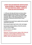2026-2027 LATEST NUCLEAR MEDICINE CERTIFICATION&NewLine;EXAM OFFERED BY AMERICAN BOARD OF&NewLine;NUCLEAR MEDICINE &lpar;ABNM&rpar; &vert; COMPLETE&NewLine;EXAM Q&A WITH RATIONALES