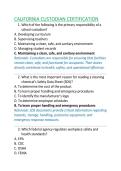 CALIFORNIA CUSTODIAN CERTIFICATION