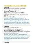 CALIFORNIA TAX AUDITOR EXAM