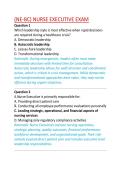 &lpar;NE-BC&rpar; NURSE EXECUTIVE EXAM