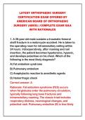 2026-2027 LATEST ORTHOPAEDIC SURGERY&NewLine;CERTIFICATION EXAM OFFERED BY&NewLine;AMERICAN BOARD OF ORTHOPAEDIC&NewLine;SURGERY &lpar;ABOS&rpar; &vert; COMPLETE EXAM Q&A&NewLine;WITH RATIONALES