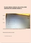 PN ADULT MEDICAL SURGICAL 2026 ACTUAL PAPER&NewLine;QUESTIONS WITH ANSWERS GRADED A&plus;
