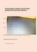 PN ADULT MEDICAL SURGICAL 2026 TEST BANK&NewLine;QUESTIONS WITH SOLUTIONS GRADED A&plus; 