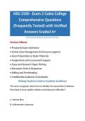 NSG 3100 - Exam 2 Galen College Comprehensive Questions &lpar;Frequently Tested&rpar; with Verified Answers Graded A&plus;